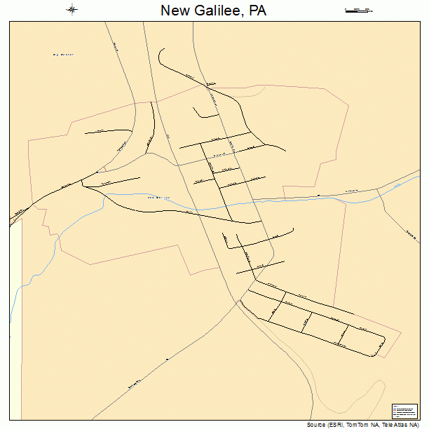 New Galilee, PA street map