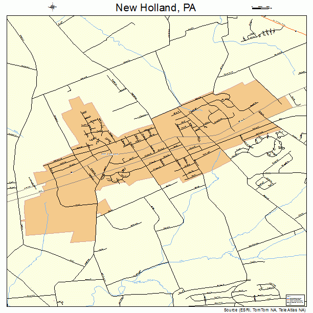 New Holland, PA street map