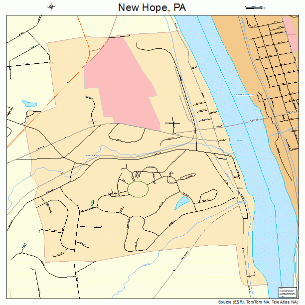 New Hope, PA street map