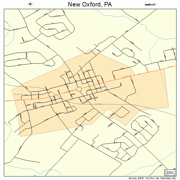 New Oxford, PA street map
