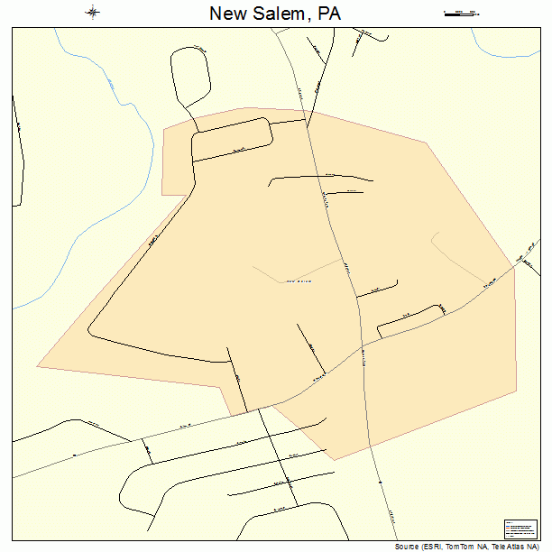 New Salem, PA street map