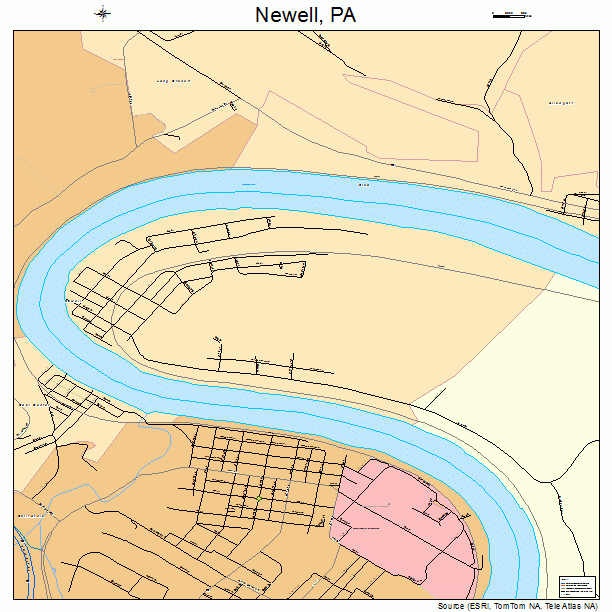 Newell, PA street map