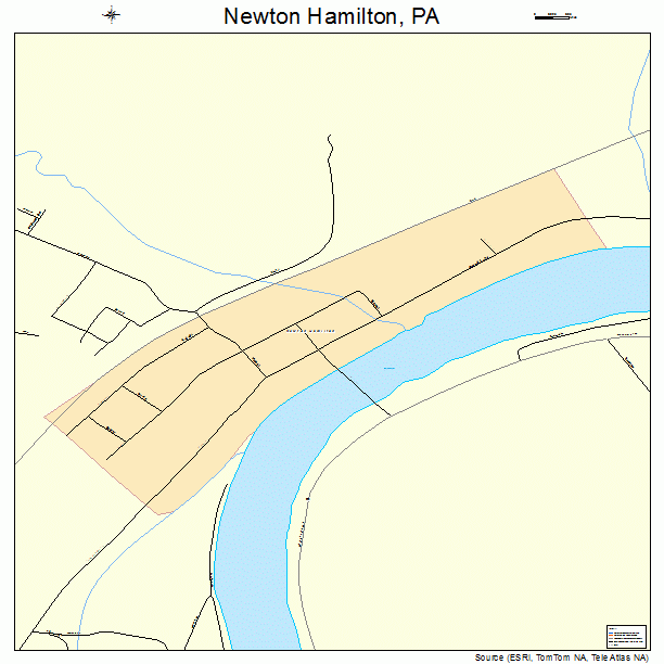 Newton Hamilton, PA street map