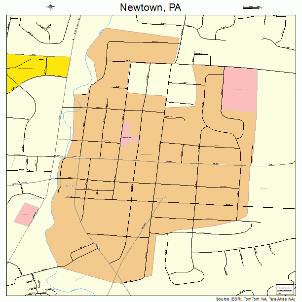 Newtown, PA street map