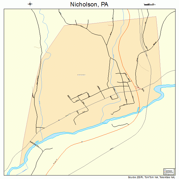 Nicholson, PA street map