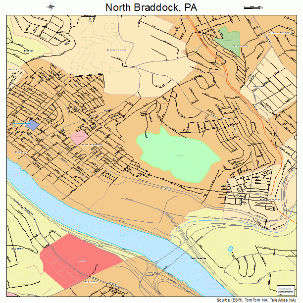 North Braddock, PA street map