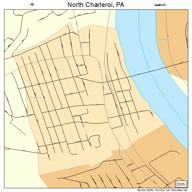 North Charleroi, PA street map