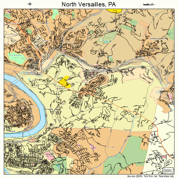 North Versailles, PA street map