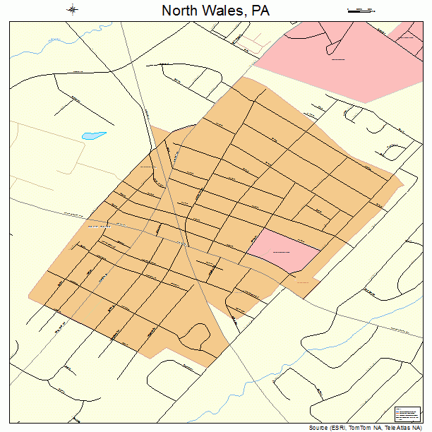 North Wales, PA street map