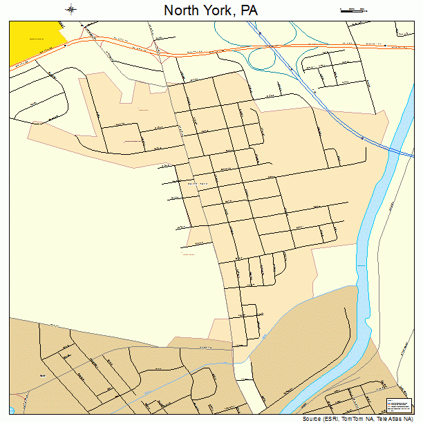 North York, PA street map