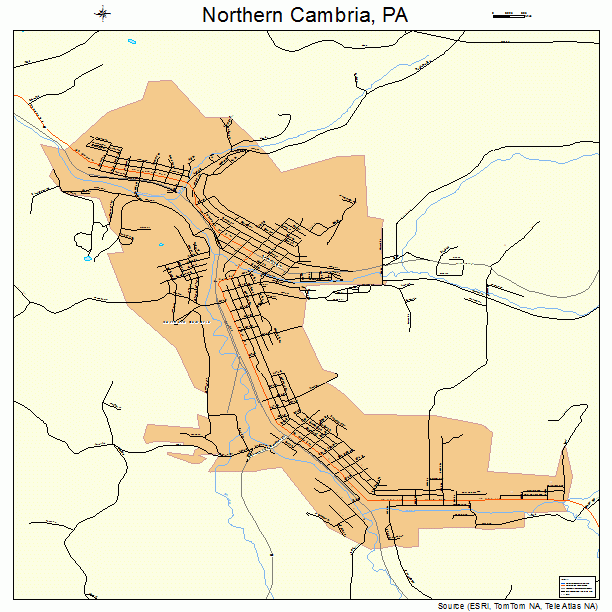 Northern Cambria, PA street map