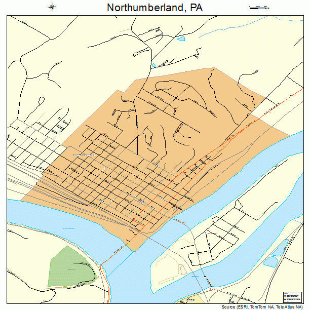 Northumberland, PA street map