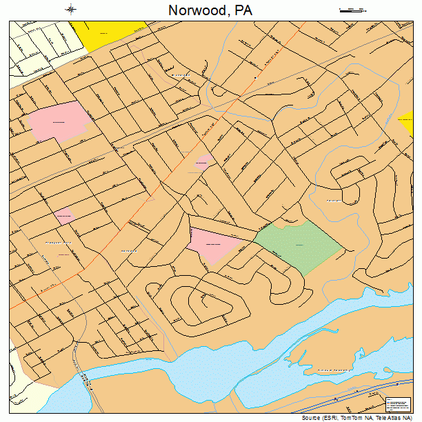 Norwood, PA street map