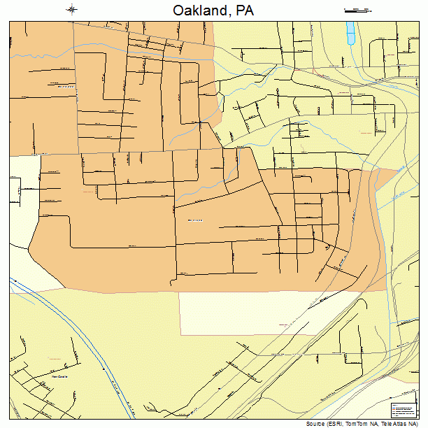 Oakland, PA street map