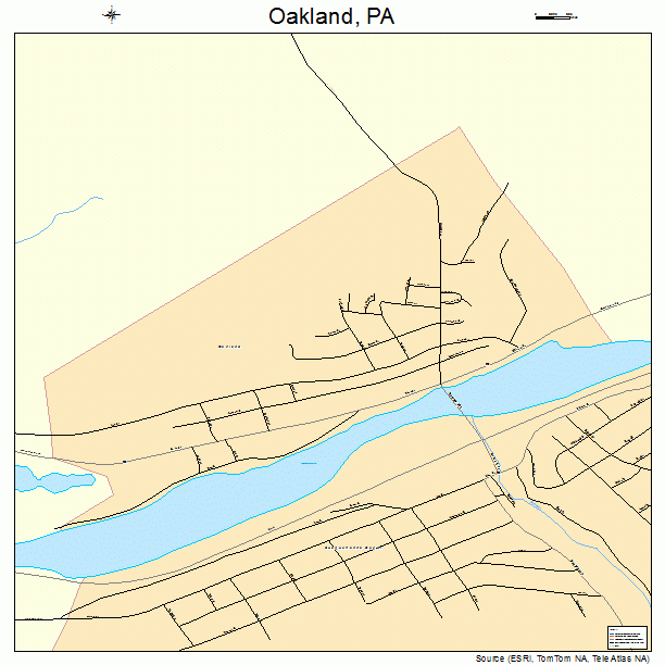 Oakland, PA street map