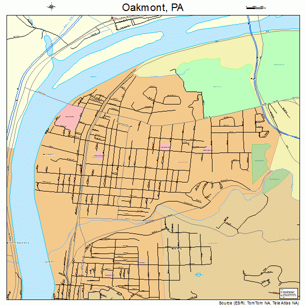 Oakmont, PA street map