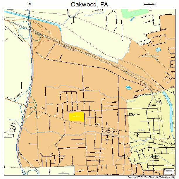Oakwood, PA street map