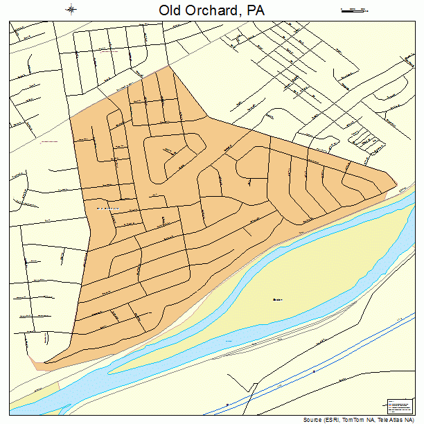 Old Orchard, PA street map