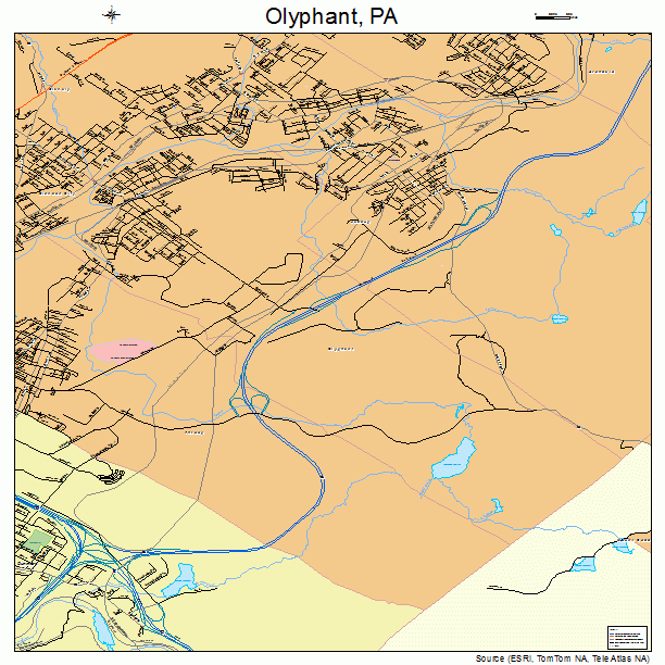 Olyphant, PA street map