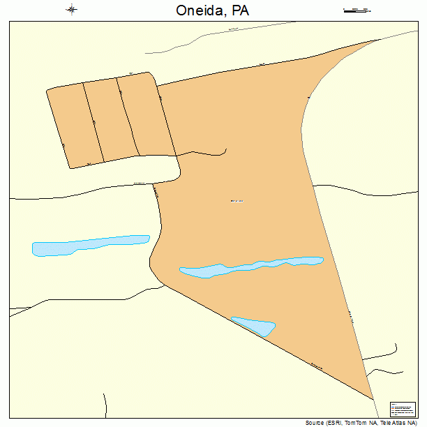 Oneida, PA street map