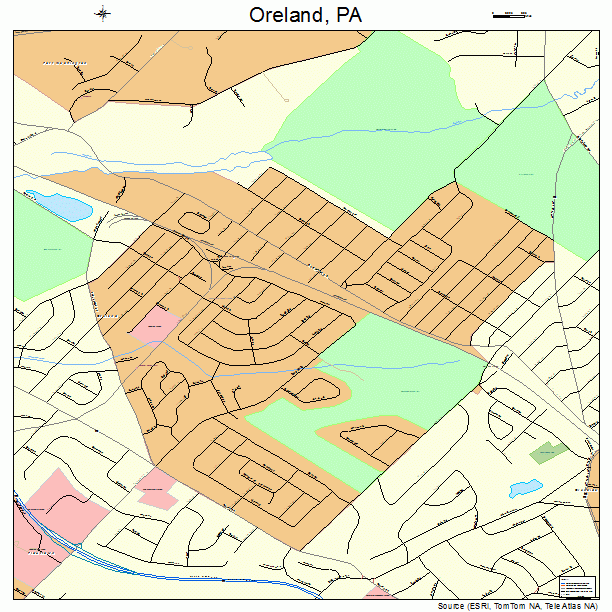 Oreland, PA street map