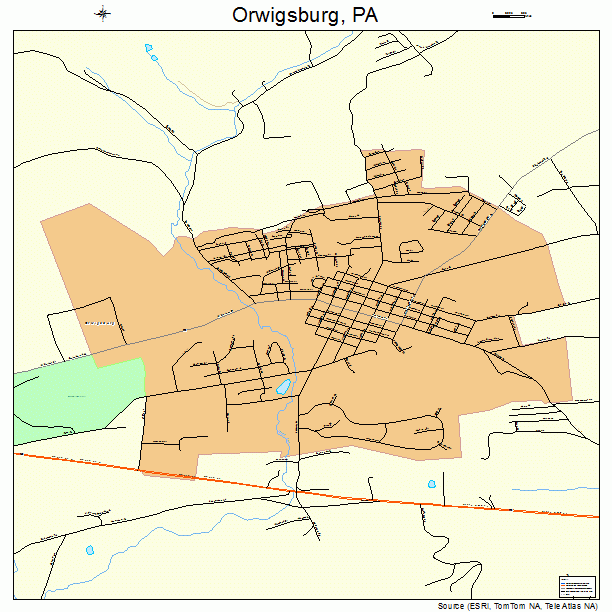 Orwigsburg, PA street map