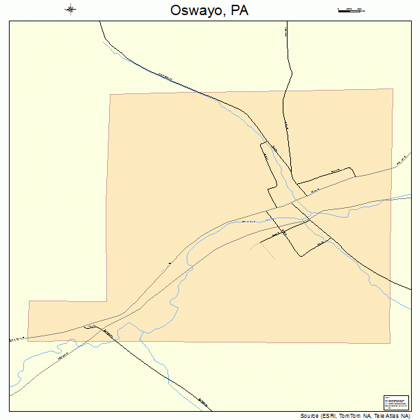 Oswayo, PA street map