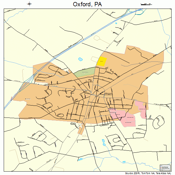 Oxford, PA street map