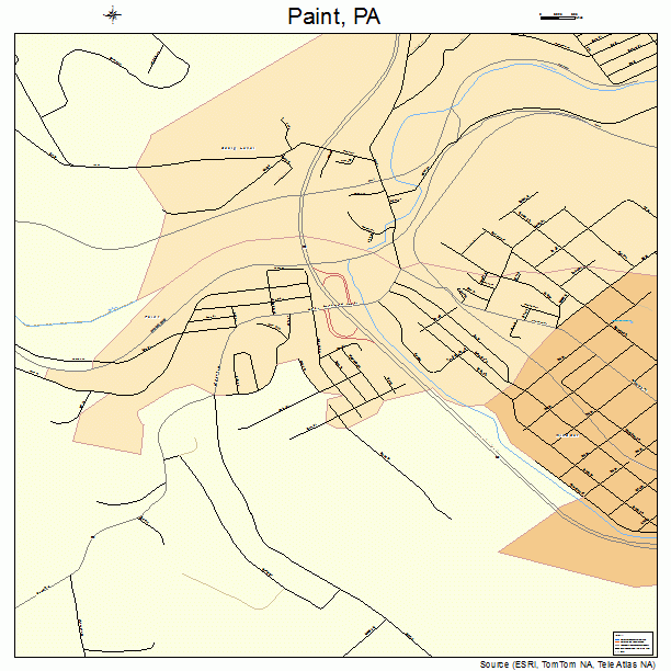 Paint, PA street map