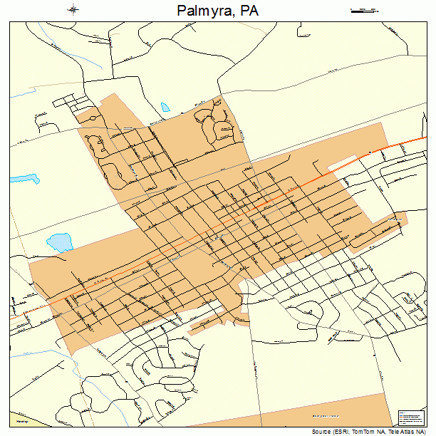 Palmyra, PA street map
