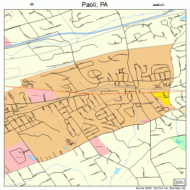 Paoli, PA street map