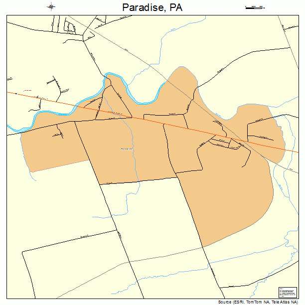 Paradise, PA street map