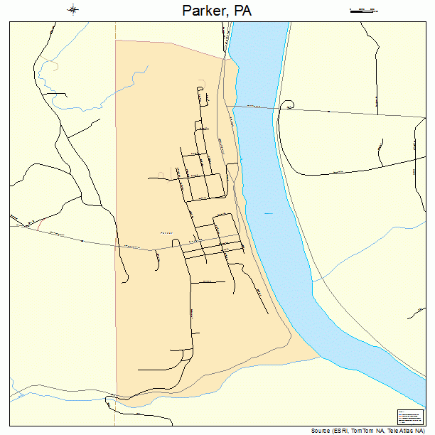 Parker, PA street map