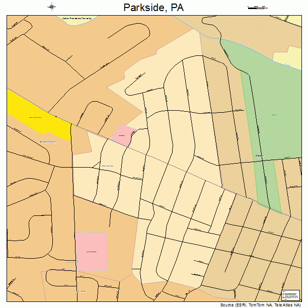 Parkside, PA street map