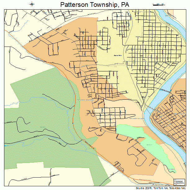 Patterson Township, PA street map