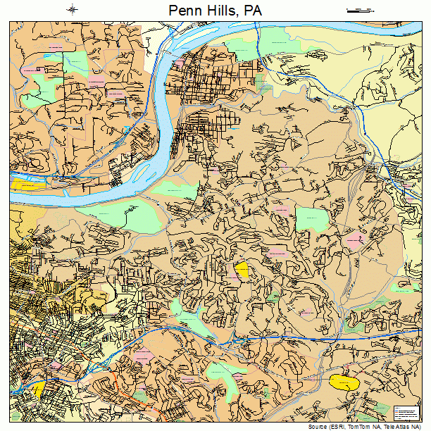 Penn Hills, PA street map