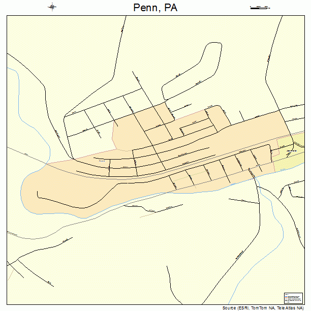 Penn, PA street map