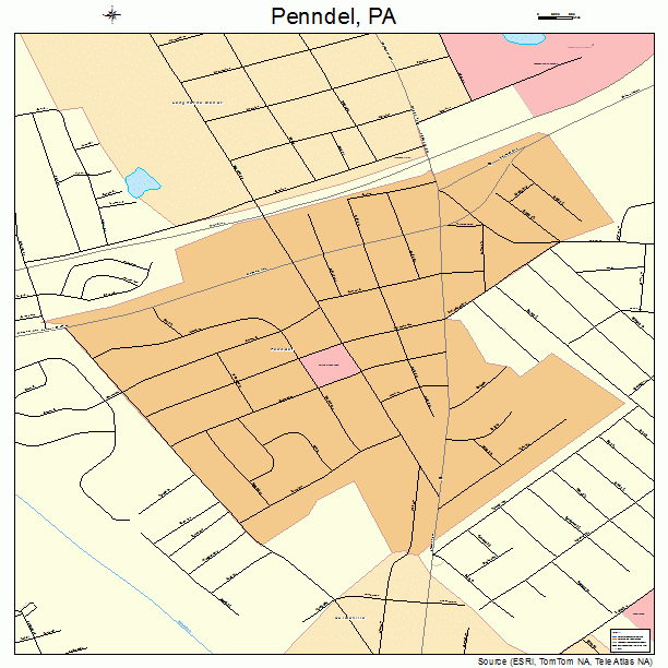Penndel, PA street map