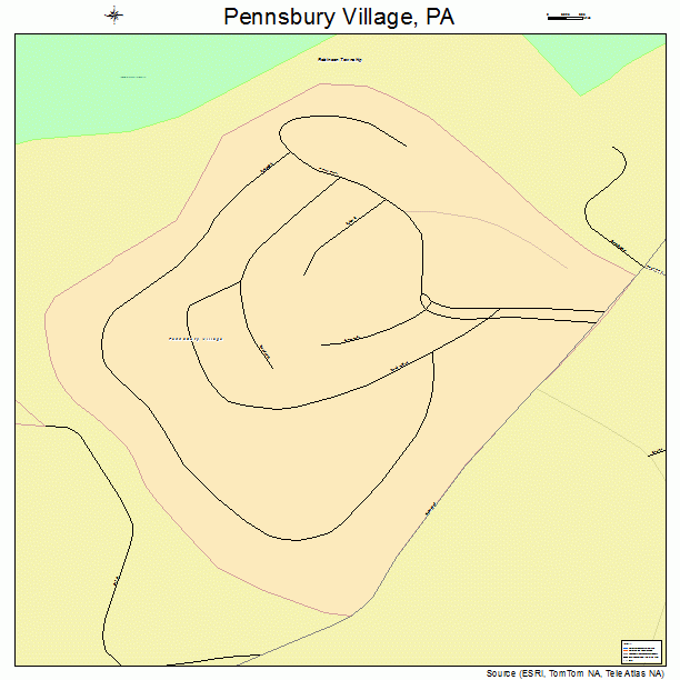 Pennsbury Village, PA street map