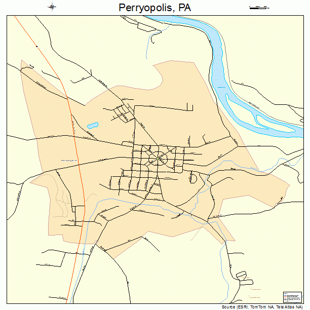 Perryopolis, PA street map