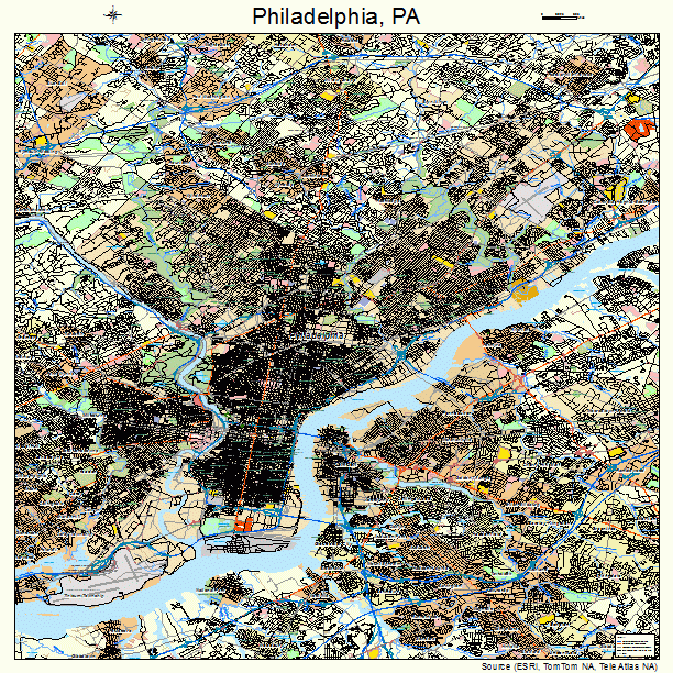 Philadelphia, PA street map