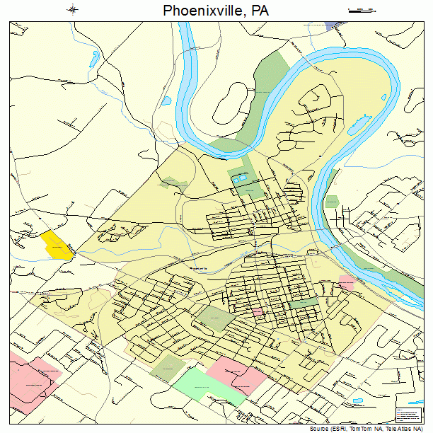 Phoenixville, PA street map