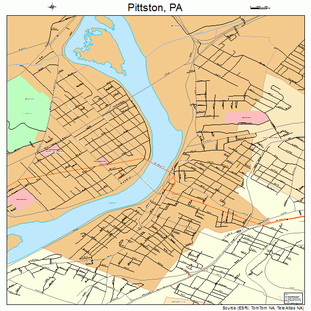 Pittston, PA street map