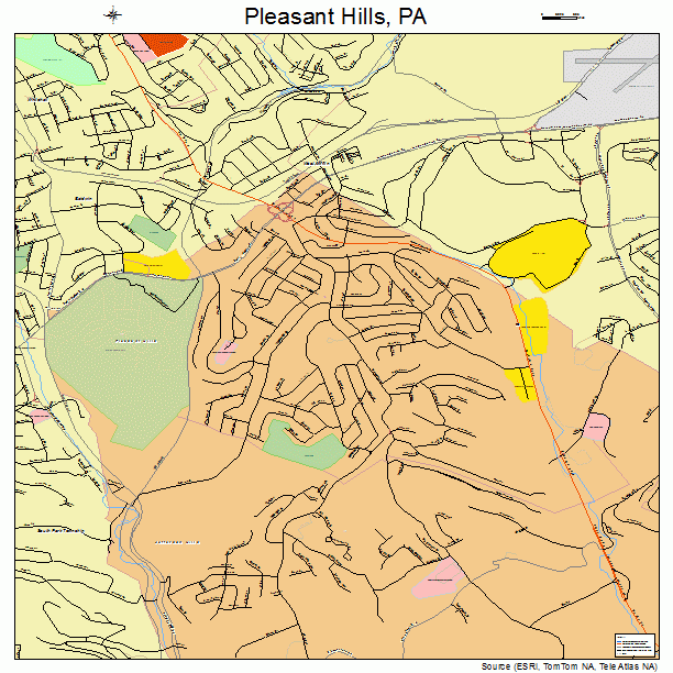 Pleasant Hills, PA street map