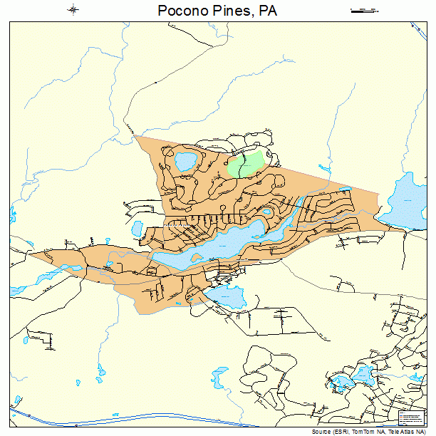 Pocono Pines, PA street map