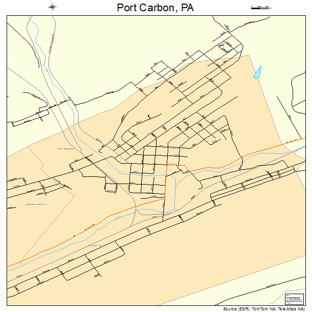 Port Carbon, PA street map