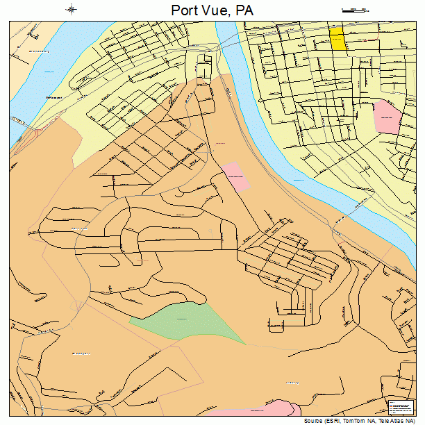 Port Vue, PA street map