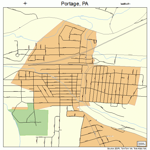 Portage, PA street map