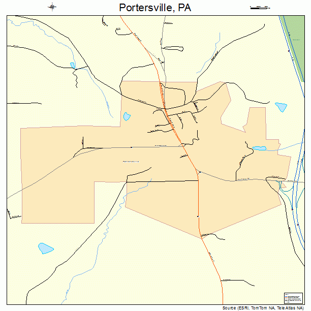 Portersville, PA street map