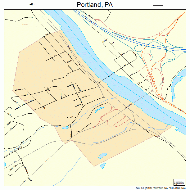 Portland, PA street map